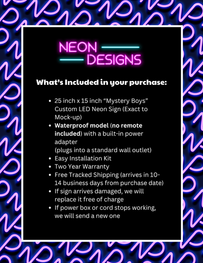 Mystery Boys - Premium Neon Artwork