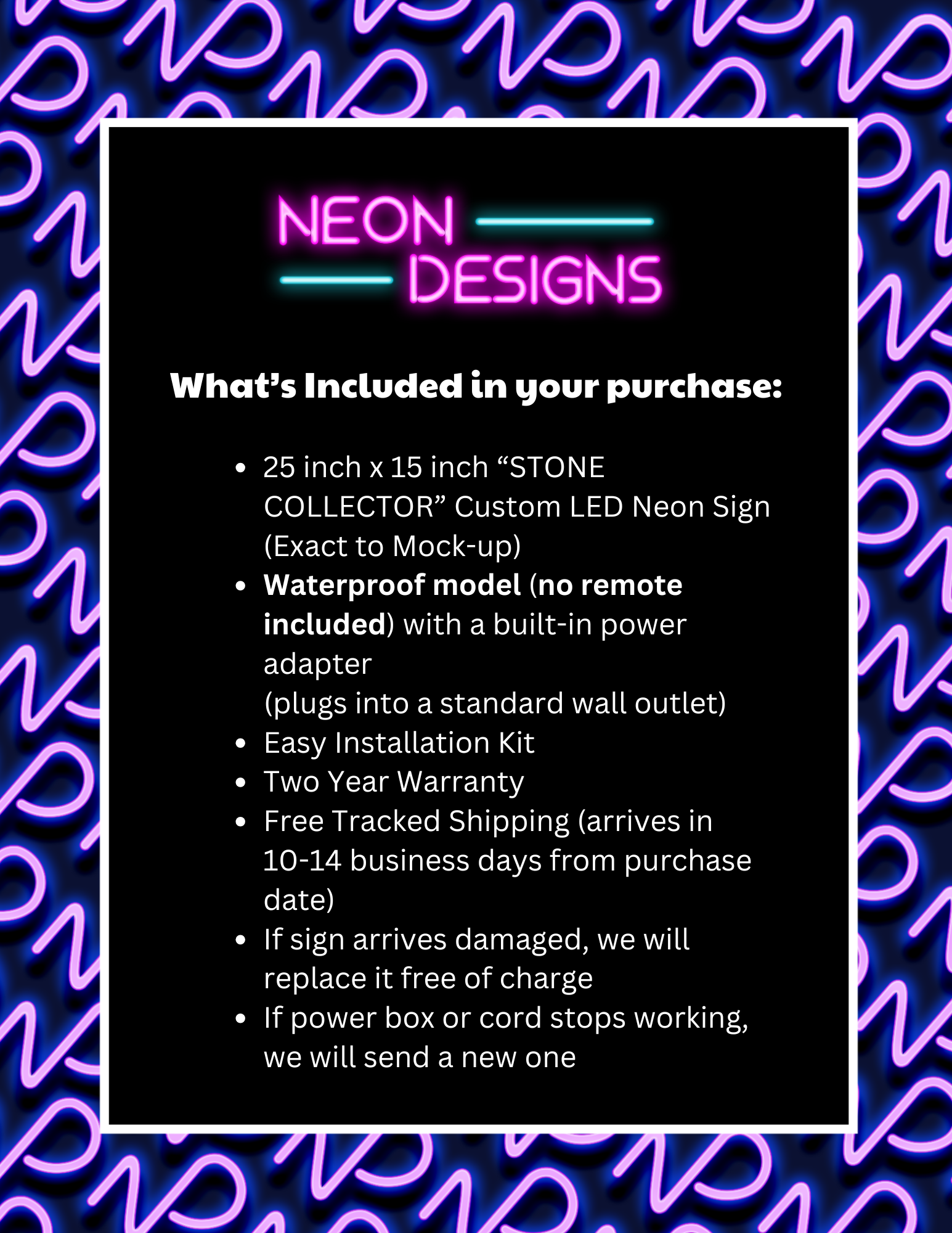 STONE COLLECTOR - Premium Neon Artwork