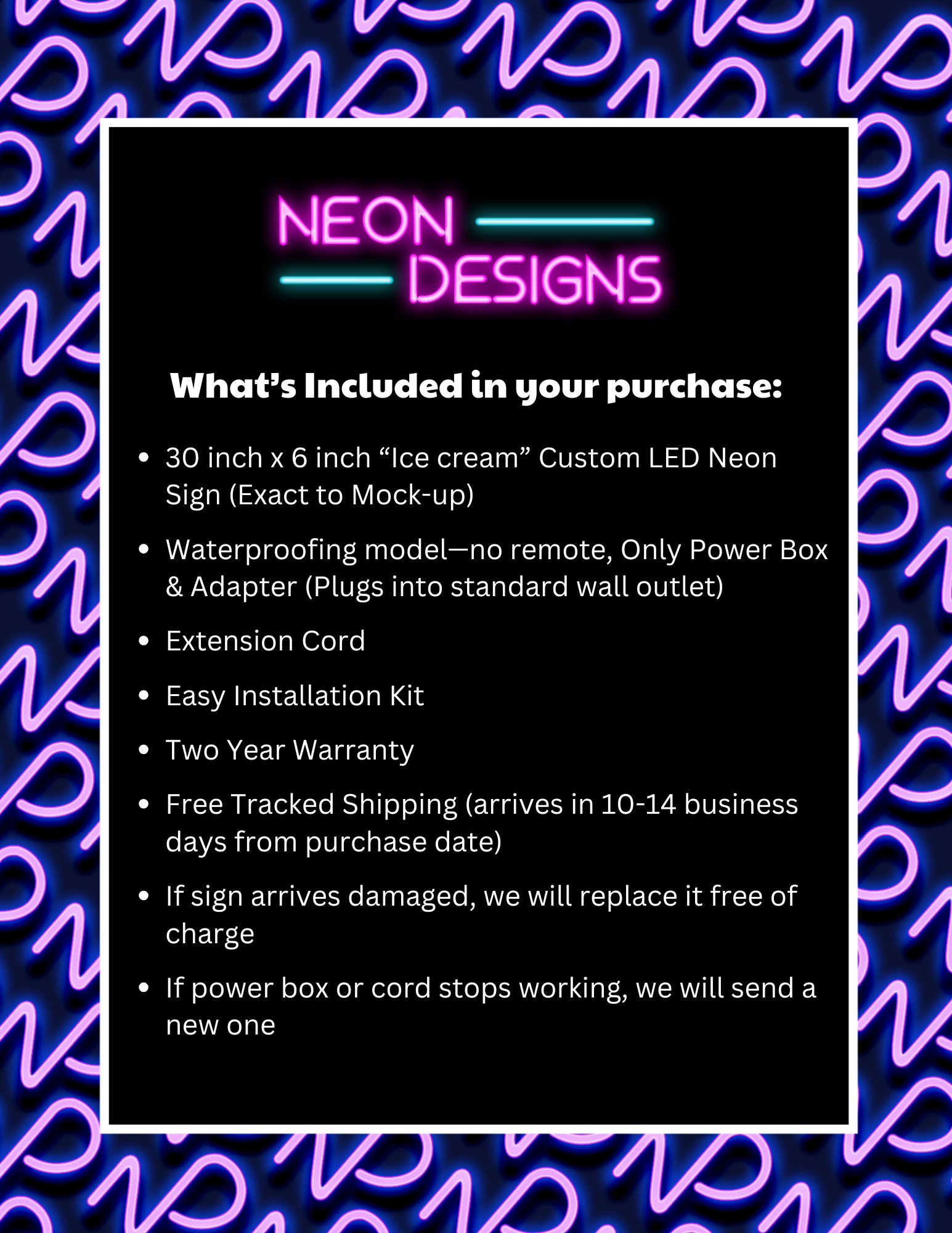 Ice cream - Premium Neon Artwork