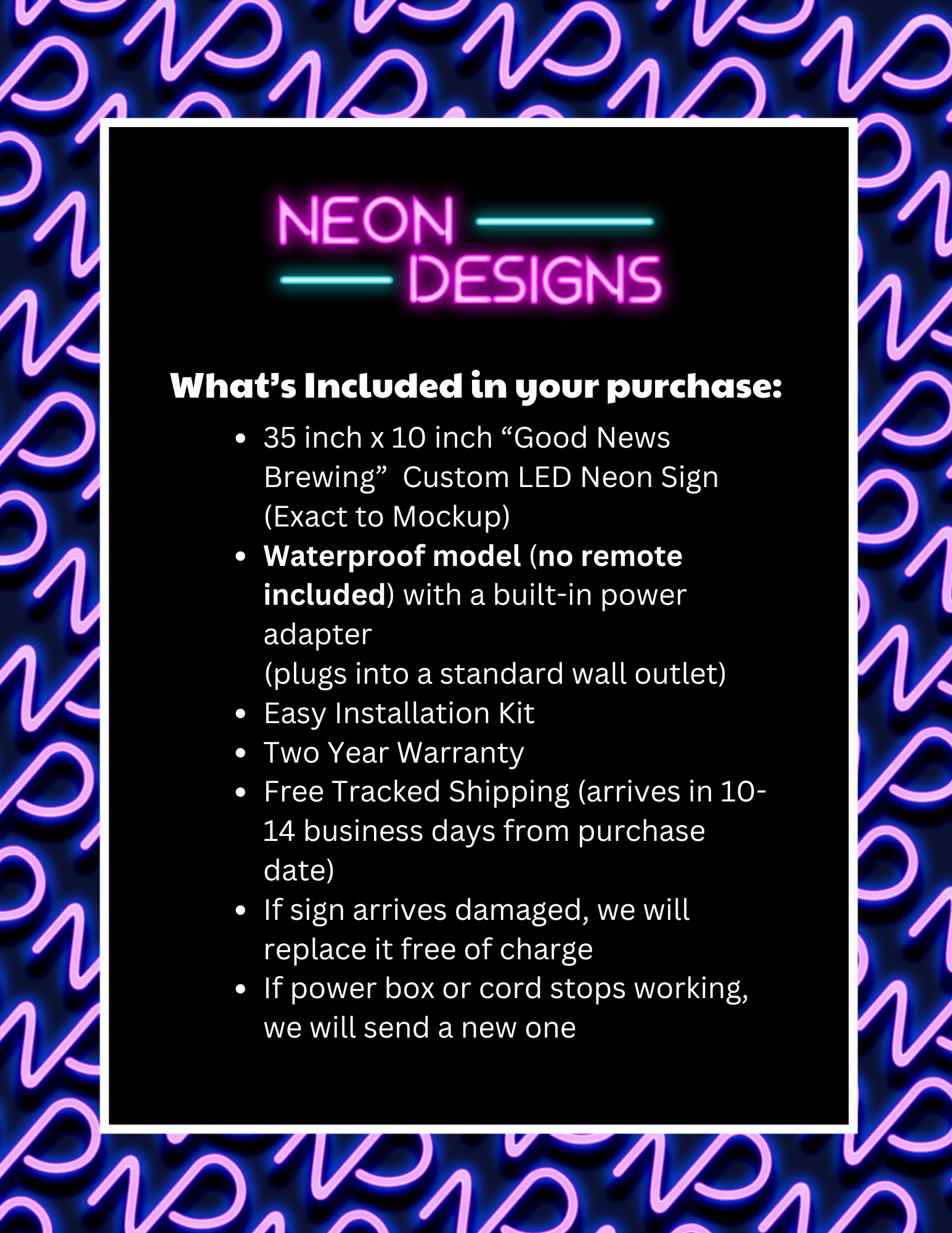 Good News Brewing - Premium Neon Artwork