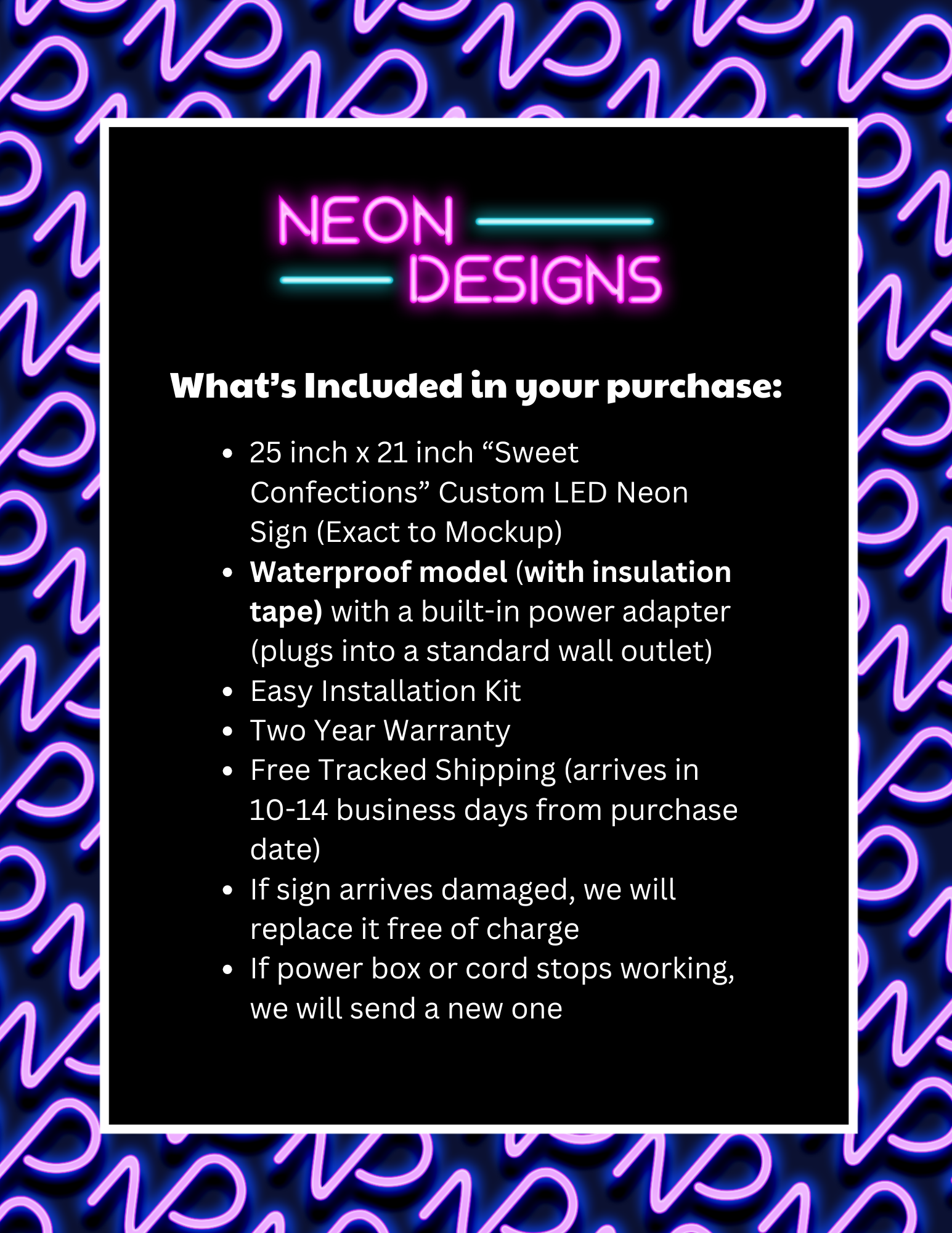 Sweet Confections - Premium Neon Artwork