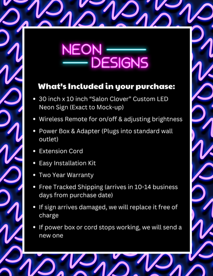 Salon Clover - Premium Neon Artwork
