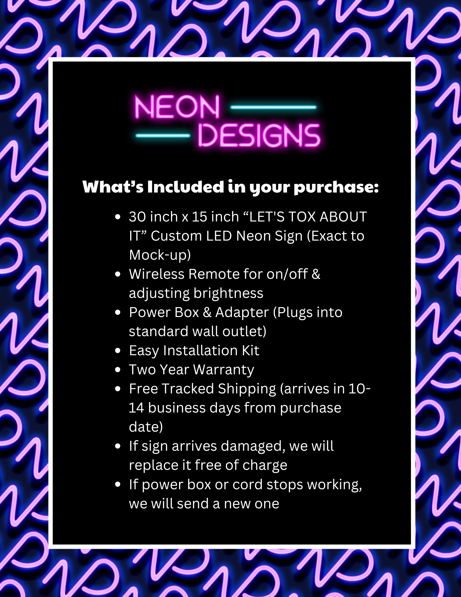 LET'S TOX ABOUT IT! - Premium Neon Artwork