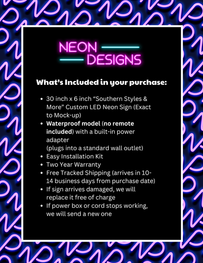 Southern Styles & More - Premium Neon Artwork