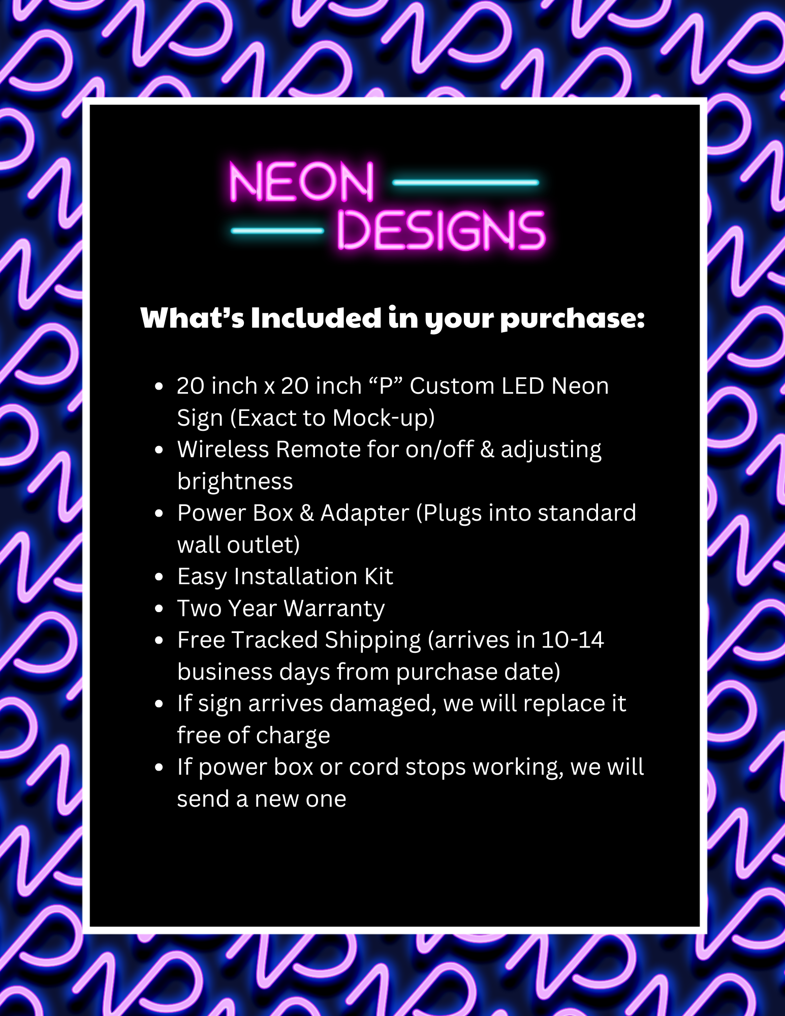 P - Premium Neon Artwork