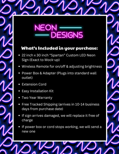 Spartan - Premium Neon Artwork