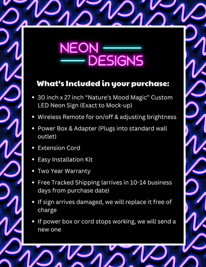 Nature's Mood Magic - Premium Neon Artwork