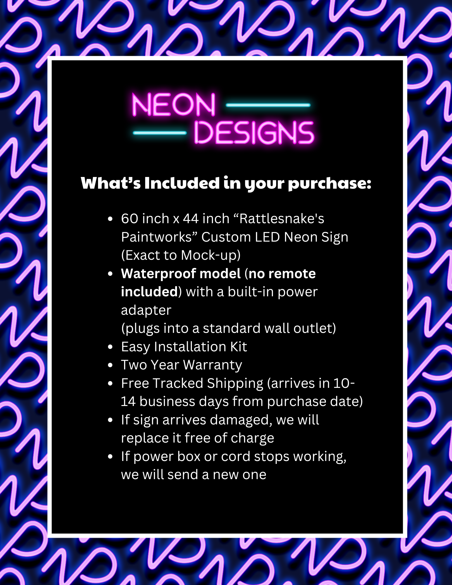 Rattlesnake's Paintworks - Premium Neon Artwork