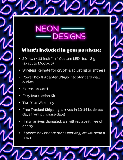 mi - Premium Neon Artwork