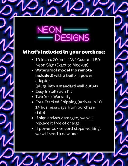 AV - Premium Neon Artwork