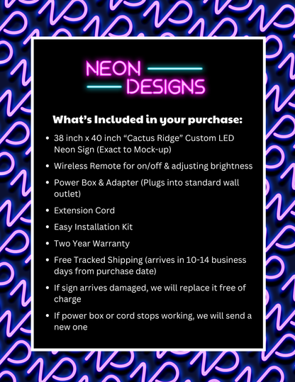 Cactus Ridge - Premium Neon Artwork