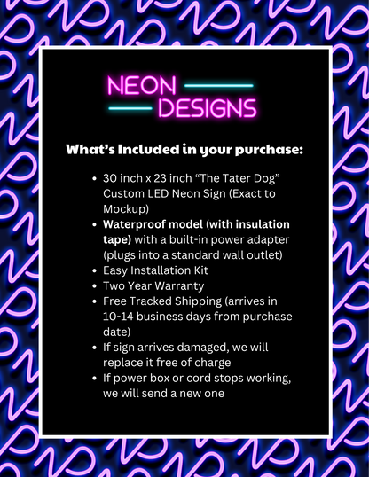 The Tater Dog Co. - Premium Neon Artwork