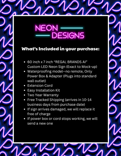 REGAL BRANDS AI - Premium Neon Artwork
