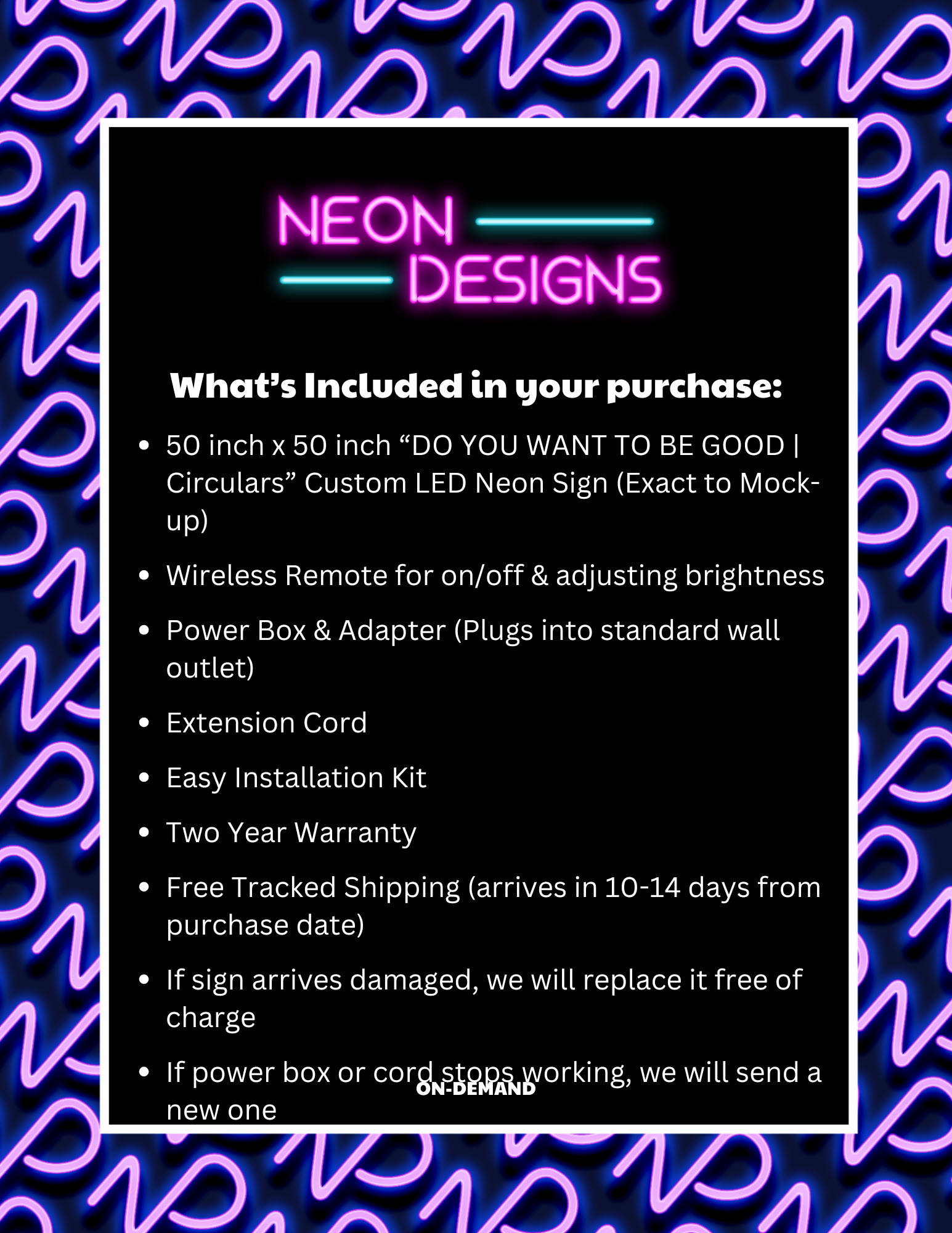DO YOU WANT TO BE GOOD | Circular -  Premium Neon Artwork