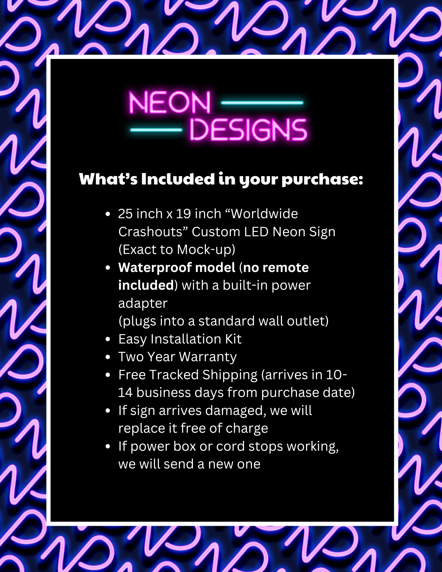 Worldwide Crashouts - Premium Neon Artwork