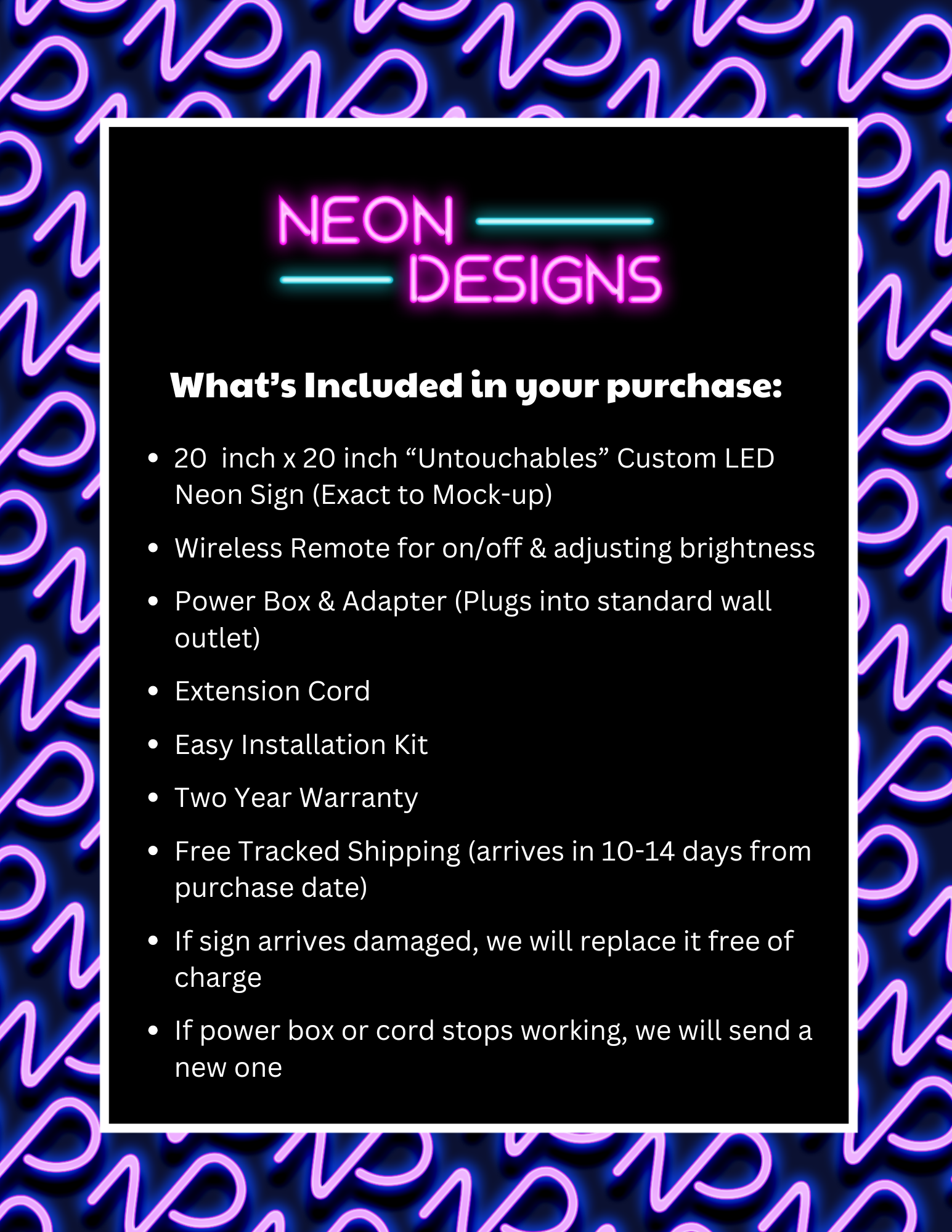 Untouchables - Premium Neon Artwork