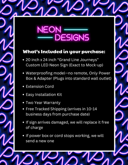 Grand Line Journeys - Premium Neon Artwork