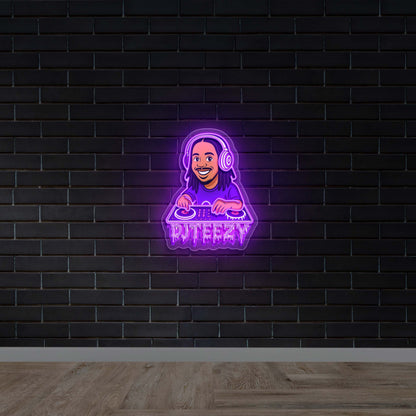 DJ Teezy - Premium Neon Artwork