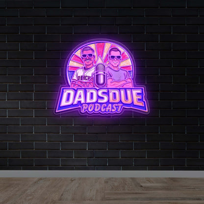 Dadsdue Podcast - Premium Neon Artwork