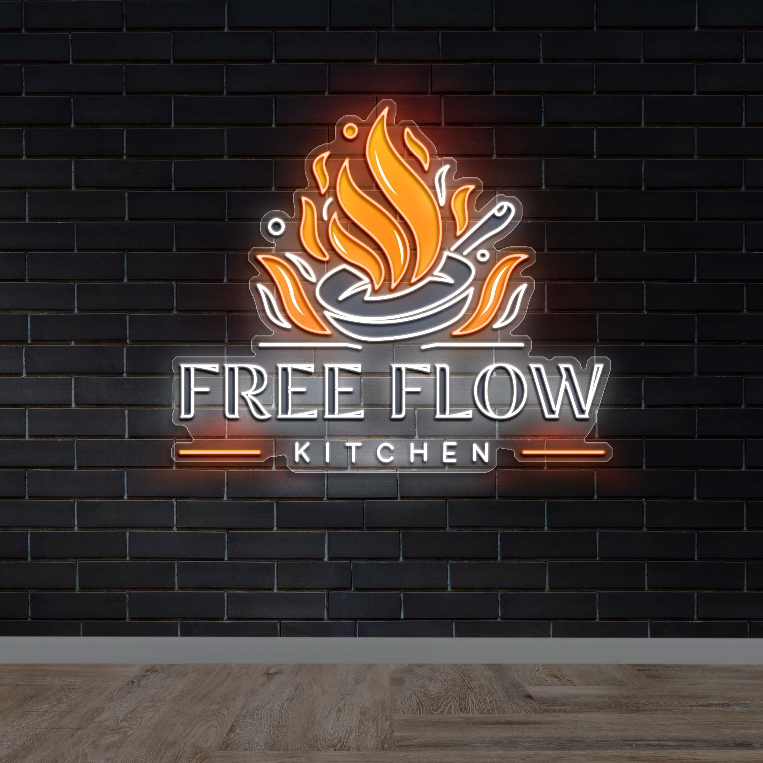 FREE FLOW KITCHEN - Premium Neon Artwork