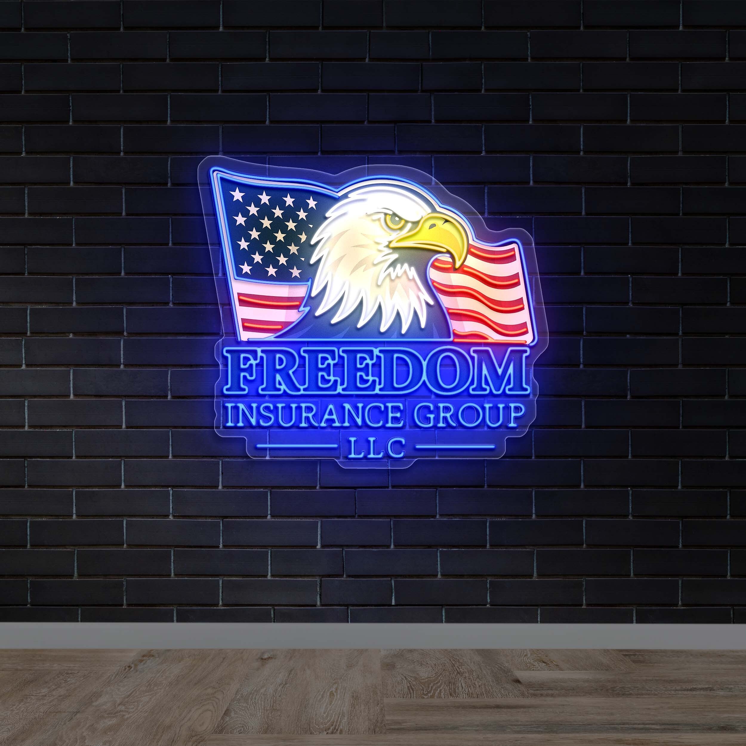 FREEDOM INSURANCE GROUP LLC - Premium Neon Artwork