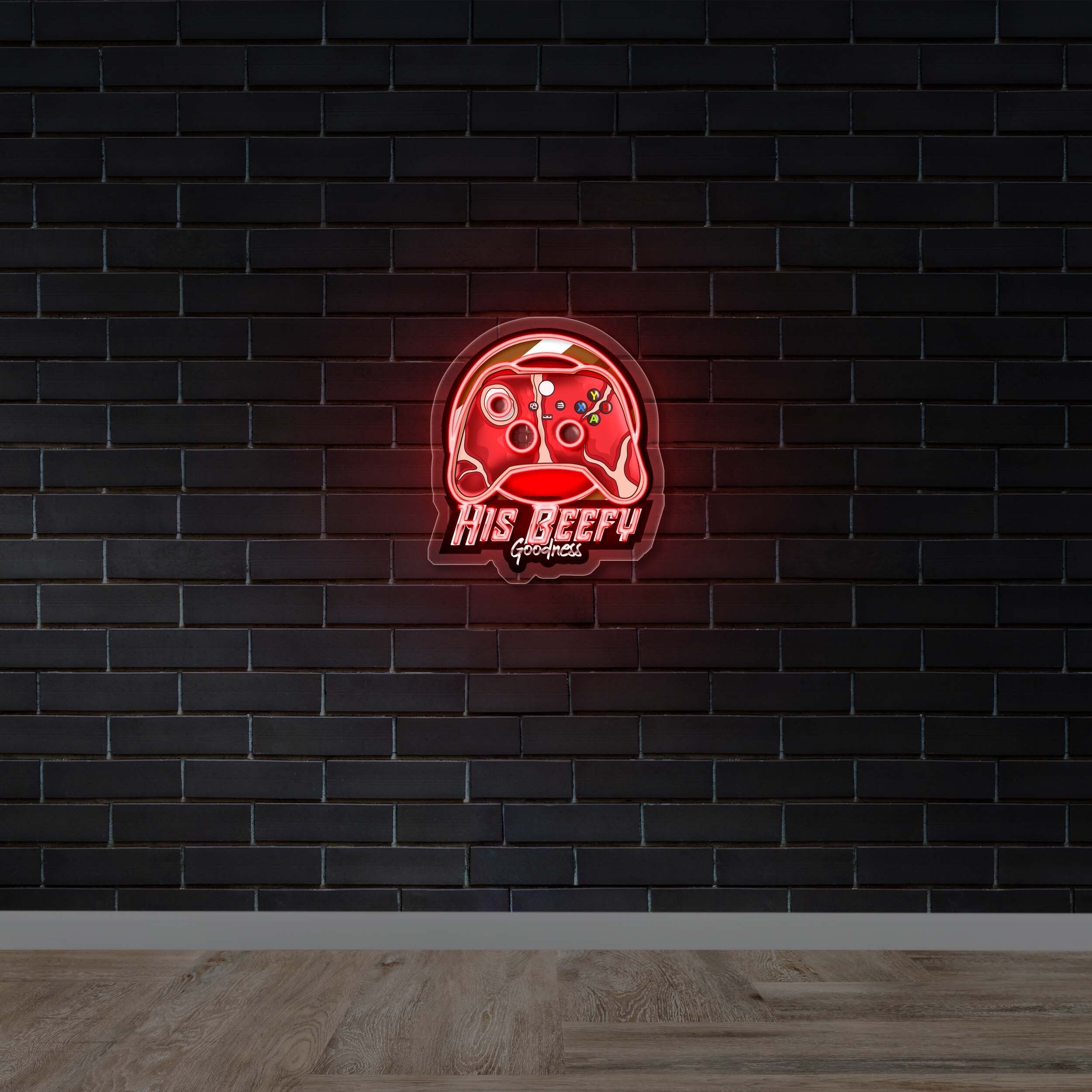 His Beefy Goodness - Premium Neon Artwork