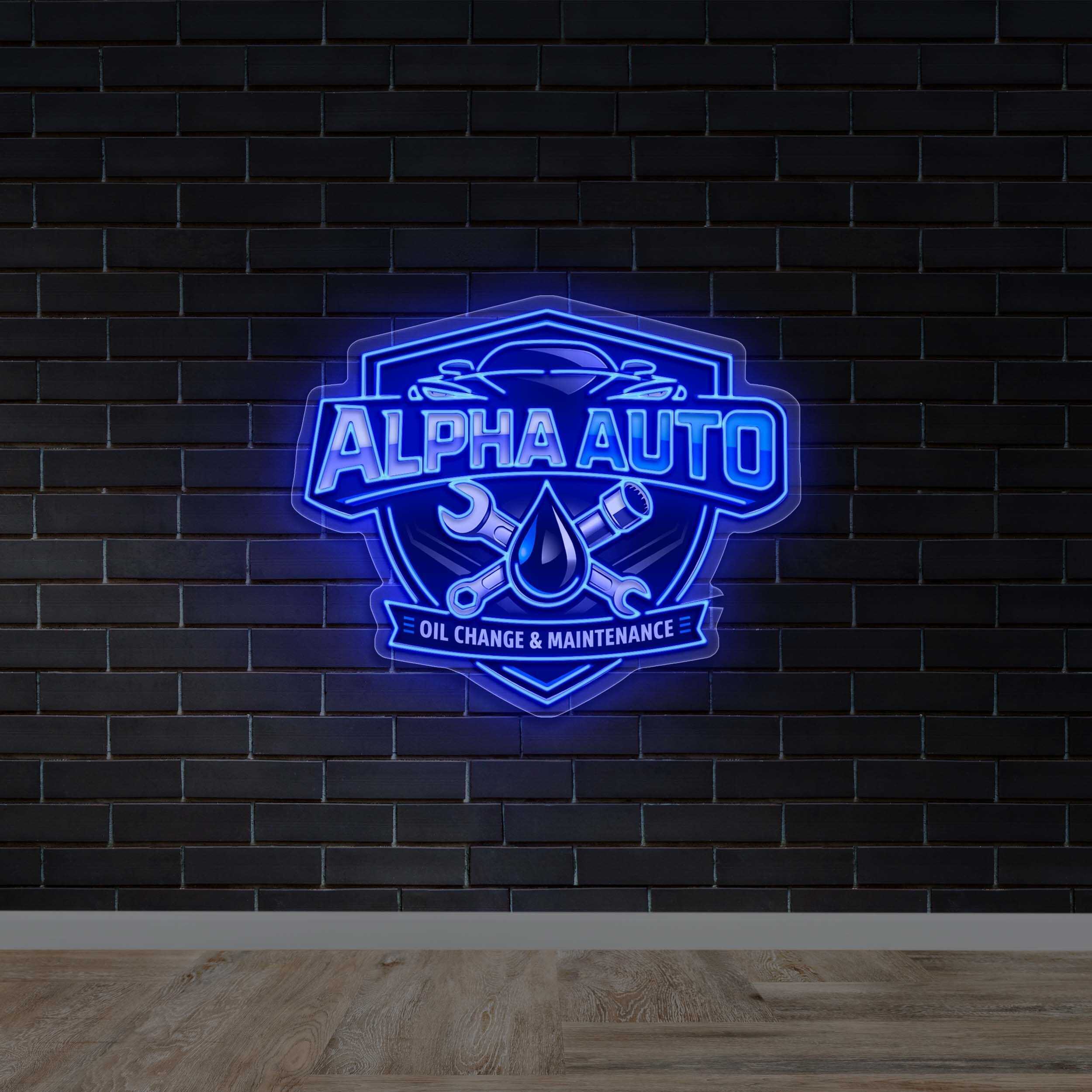 ALPHA AUTO - Premium Neon Artwork