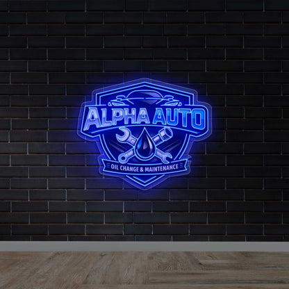 ALPHA AUTO - Premium Neon Artwork