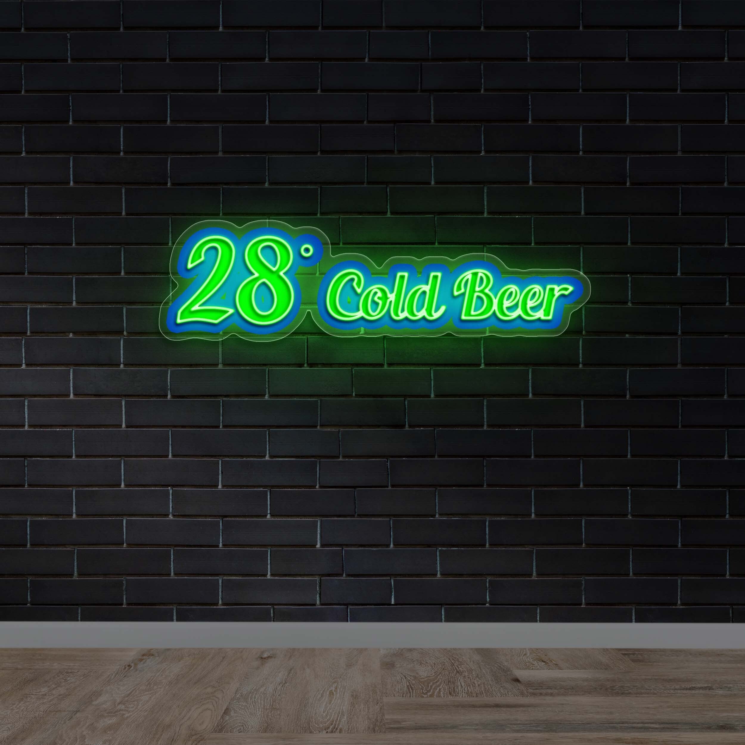 28 Cold Beer - Premium Neon Artwork