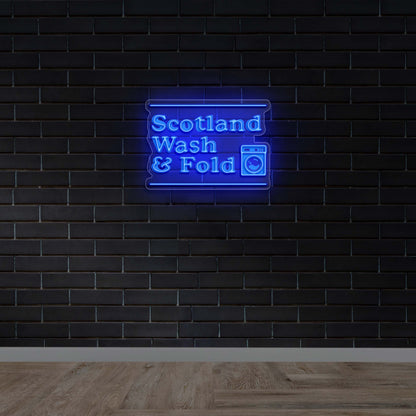Scotland Wash & Fold - Premium Neon Artwork