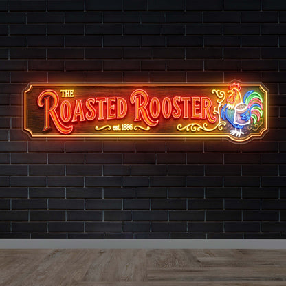 The Roasted Rooster - Premium Neon Artwork
