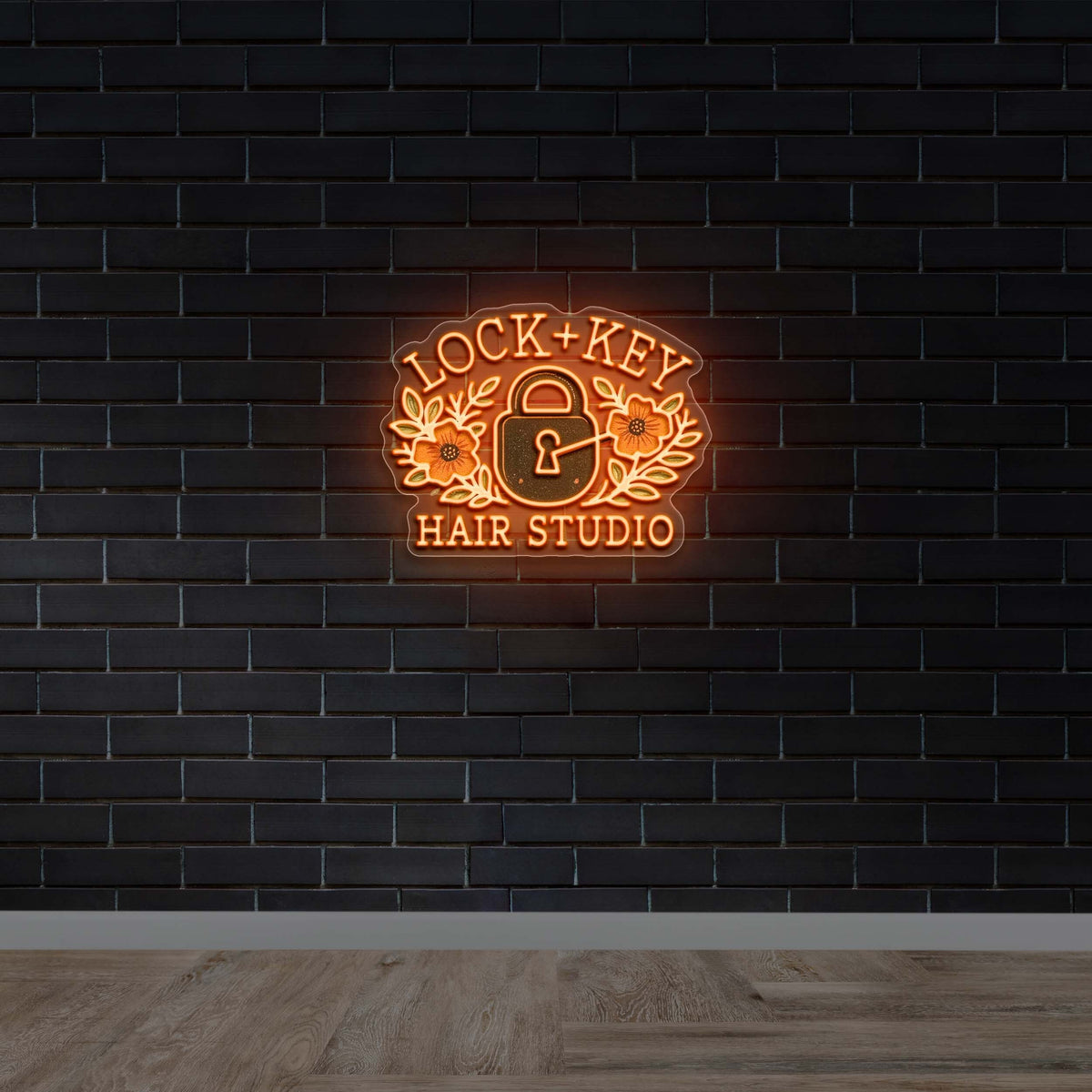 Lock + Key Hair Studio - Premium Neon Artwork