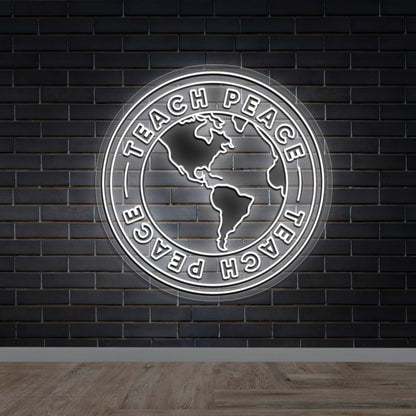 Teach Peace Global - Premium Neon Artwork