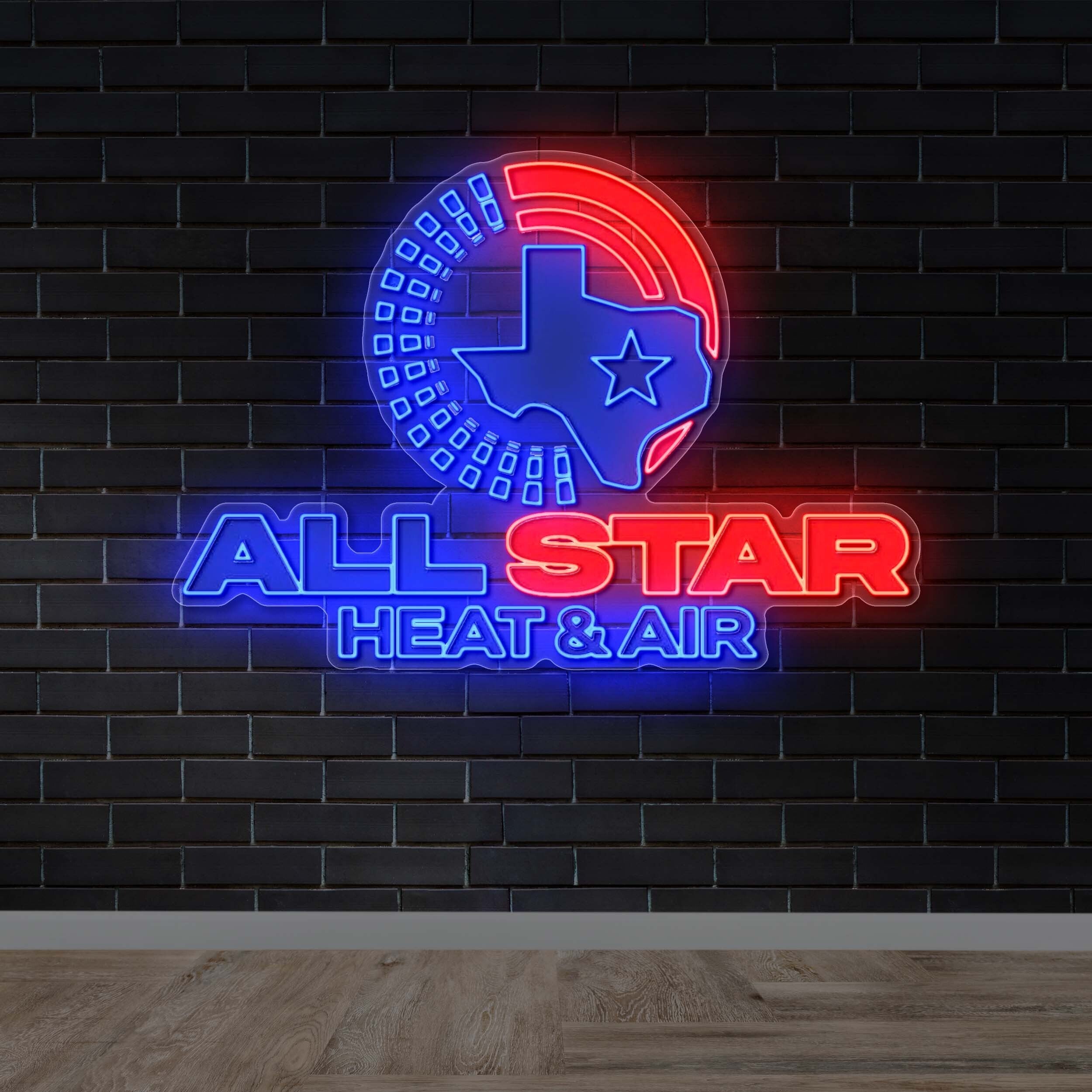ALL STAR HEAT & AIR - Premium Neon Artwork