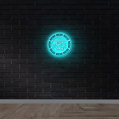 JD's OPEN - Premium Neon Artwork