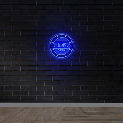 JD's OPEN - Premium Neon Artwork