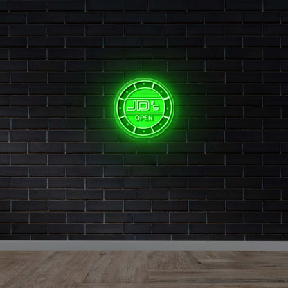 JD's OPEN - Premium Neon Artwork