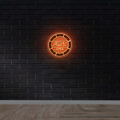 JD's OPEN - Premium Neon Artwork
