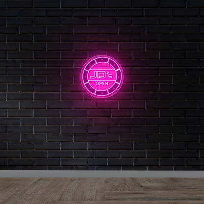 JD's OPEN - Premium Neon Artwork