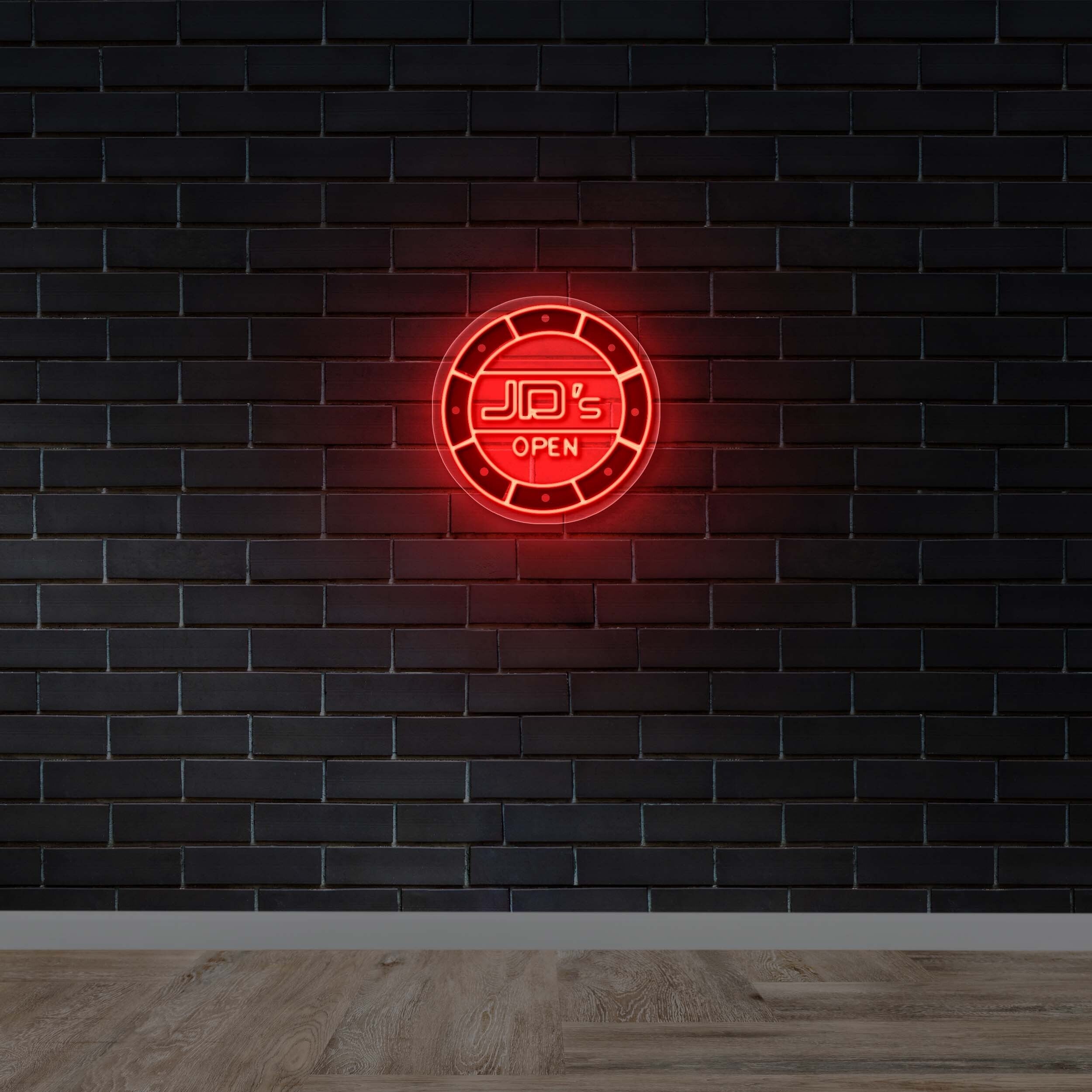 JD's OPEN - Premium Neon Artwork
