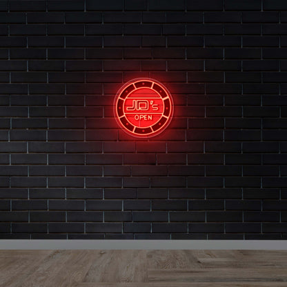 JD's OPEN - Premium Neon Artwork