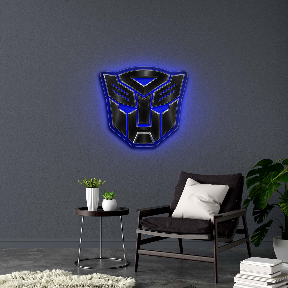Autobot Shield Neon Sign (double-backing, back-lit) - Premium Neon Artwork