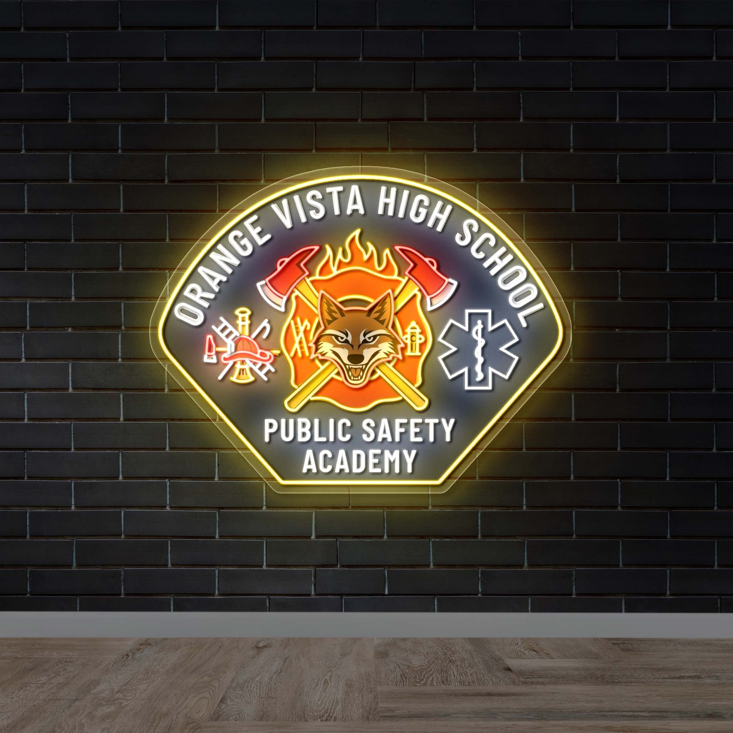 ORANGE VISTA HIGH SCHOOL -  Premium Neon Artwork