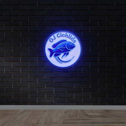 OJ Cichlids - Premium Neon Artwork