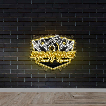 Simmons Diesel & Repair - Premium Neon Artwork
