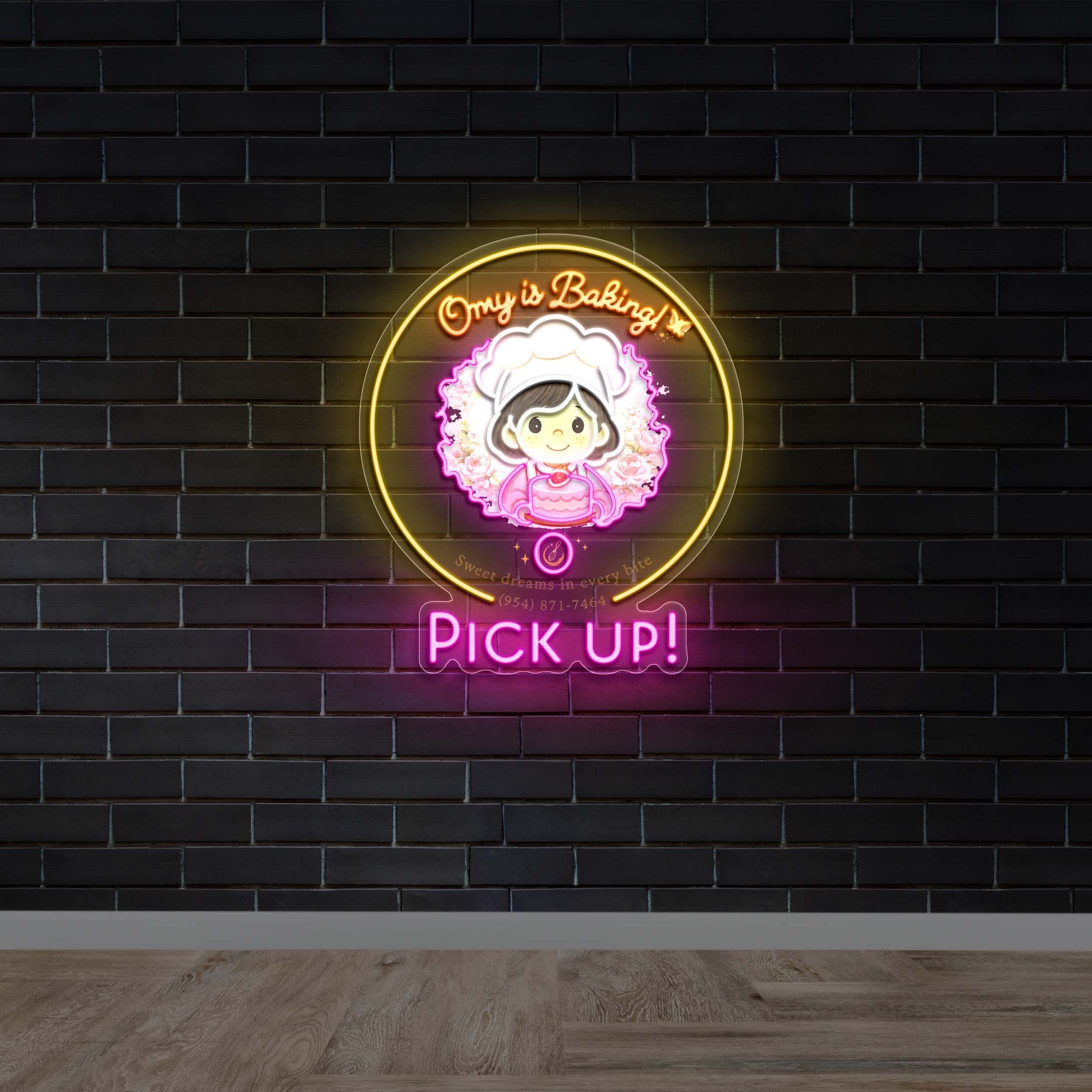 Omy is Baking! - Premium Neon Artwork