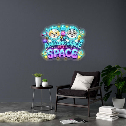AMAZING GRACE PET SPACE - Premium Neon Artwork