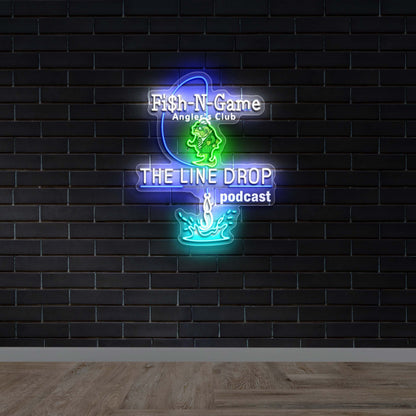 The Line Drop Podcast - Premium Neon Artwork