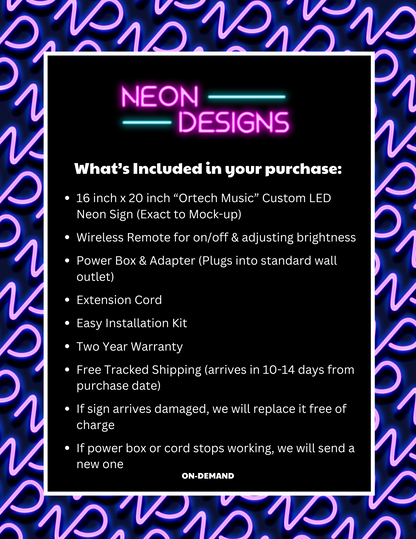 Ortech Music - Premium Neon Artwork