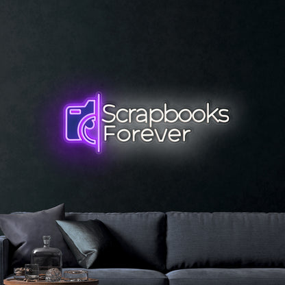 Scrapbooks Forever – Premium Neon Artwork